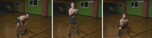 kettlebell covid workout hip hinge squat